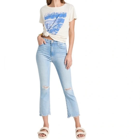 MOTHER Denim - Excellent Like new pristine  Mother The Hustler Ankle Chew Petal Pucker Size 28